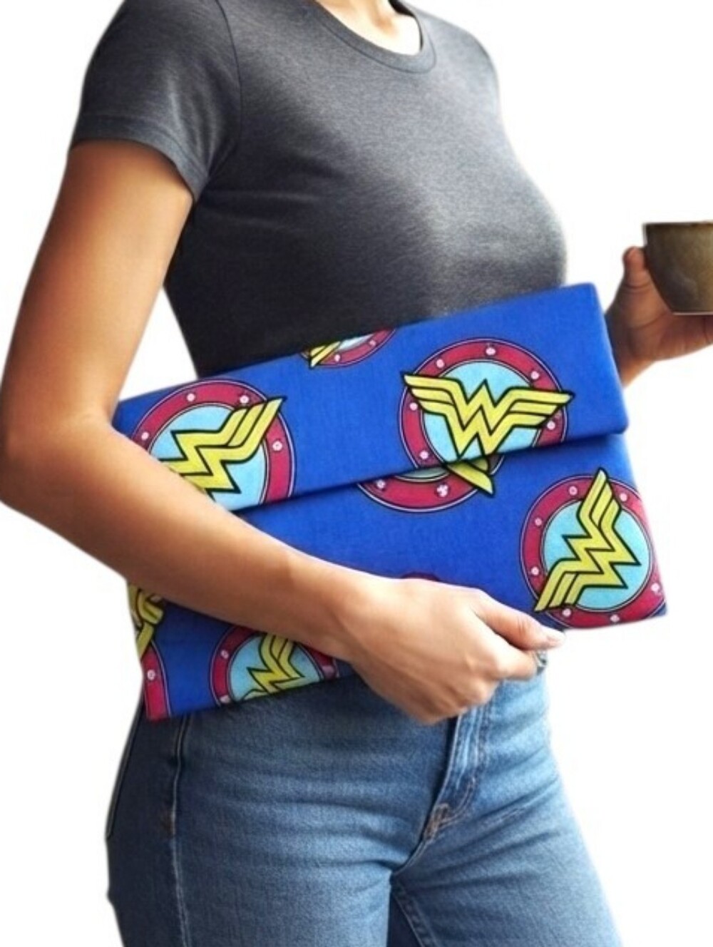 Handcrafted Wonder Woman Cloth Clutch Purse